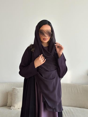 عباية كريب بليسيه بقصة كلوش