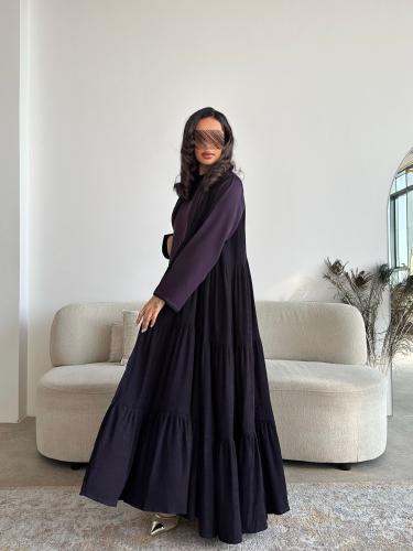 عباية كريب بليسيه بقصة كلوش