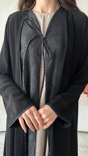 عباية كريب ملكي كوري و جاكار هندي بقصة نصف كلوش