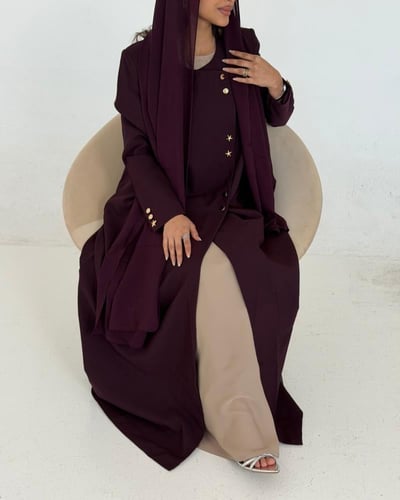 عباية بليزر رسمي مبطن مع كتافات