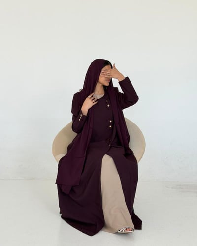 عباية بليزر رسمي مبطن مع كتافات