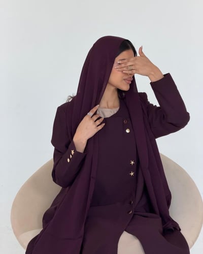 عباية بليزر رسمي مبطن مع كتافات