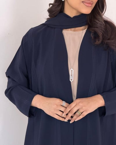 عباية كريب ياباني دبل فيس بقصة كلوش