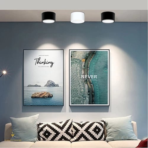 سلندر خارجي اسود 7 شمعة اضاءة اصفر - همر