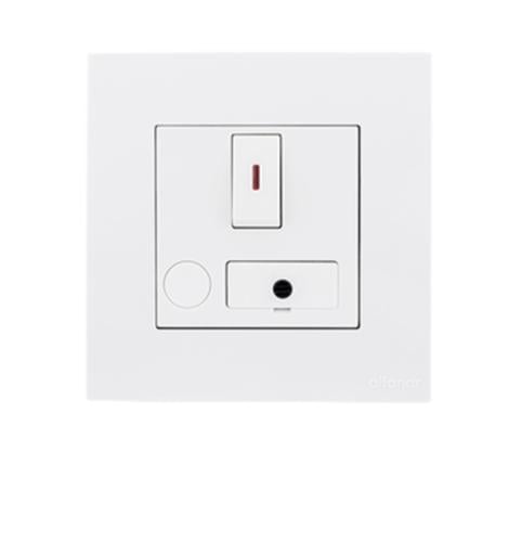 ماسه - وحدة توصيل مع مفتاح - أبيض