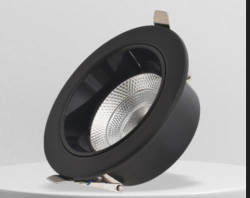 كشاف ضد التوهج ٧ سم جرم اسود اضاءه اصفر ٨ وات