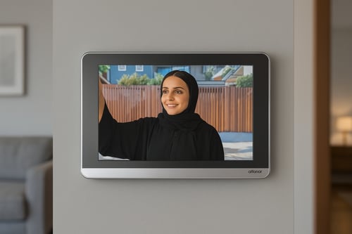 طقم انتركوم مرئي مع وحدة خارجية ثلاث زر - الفنار