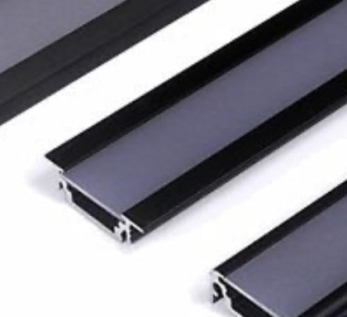 بروفايل المنيوم ٢ سم عرض عمق ١ سم اسود - رقم 2010