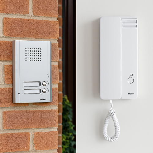 طقم انتركوم صوتي مع وحدة خارجية واحد زر - الفنار