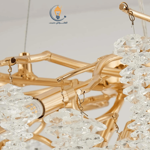 ثريا عناقيد كريستال ذهبي