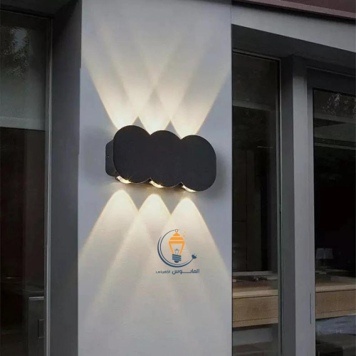 كشاف واجهة اسود 3 عيون اتجاهين اضاءة أصفر - همر