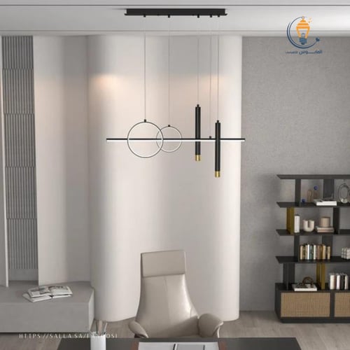 ثريا مستطيل ليد اسود 9603