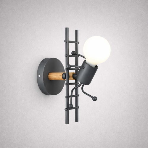 إضاءة جدارية داخلية كلاسيك أسود سلم – HS-WALL-12