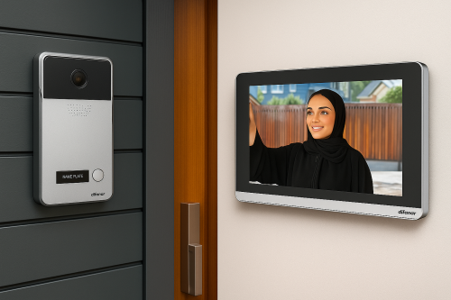 طقم انتركوم مرئي مع وحدة خارجية زر - الفنار