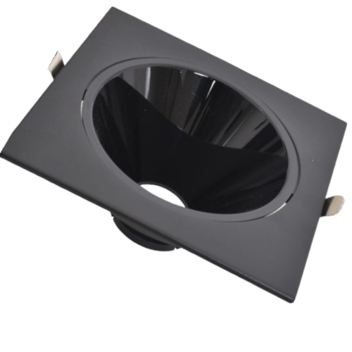 فريم مربع أسود اطار 14 سم المنيوم - بدون لمبة