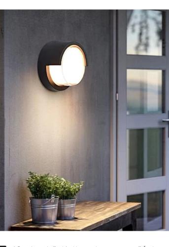 كشاف جداري دائري خارجي اضاءه اصفر المنيوم