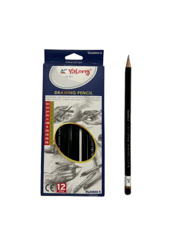 اقلام فحم 12 قطعة جميع الدرجات - Hi Tekno