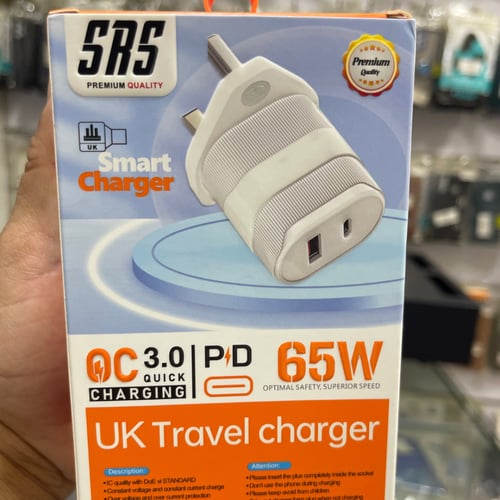 شاحن جداري 65واط منSAS ,مخرجين بي دي20واط+يوسبي18و...