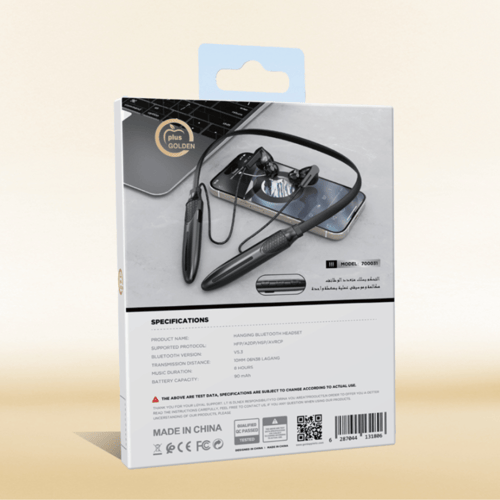 سماعة بلوتوث رقبة رياضية من جولدن بلس