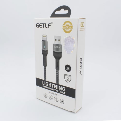 كيبل ايفون من جيتلف ضد القطع 2.4أمبير طول1متر ضمان...