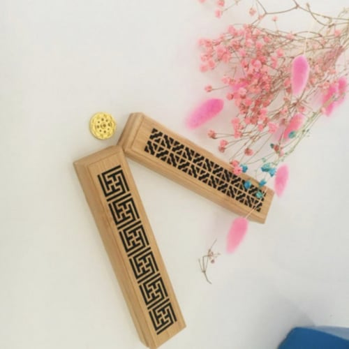 مبخرة خشبية مع 10عود موروكي فاخر.