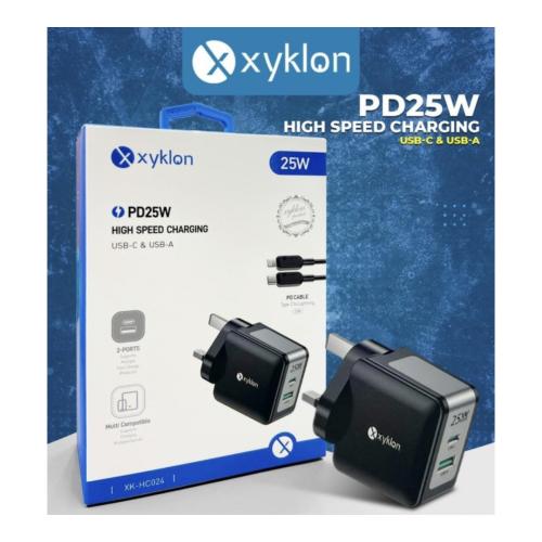 فيش جداري 25واط بمنفذين (بي دي25واط+يوسبي18واط الش...