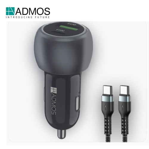 شاحن سيارة 38واط مع (تايب سي-تايب سي60واط) يدعم ال...