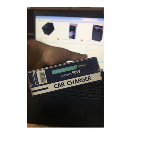 شاحن سيارة 50واط مدخلين من باستك, بي دي20واط+يوسبي...