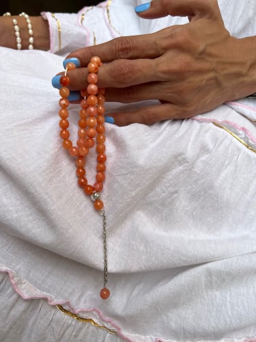 سبحة حجر طبيعي