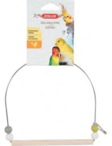 ارجوجة خشب مع اطار حديد للطيور الصغيرة