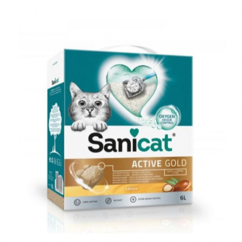 ساني كات رمل أكتيف جولد ارجان 6 لتر