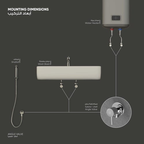 صمام زاوية يدوي دائري (سِكر،محبس) AVE002- AVE016