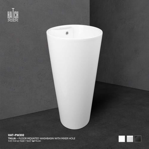 مغسلة تويا أرضية / طولية مع فتحه خلاط HAT-PW202