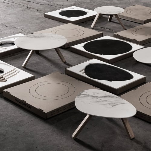 طاولة خدمة نابولي Nápolyi-c (سطح دائري)