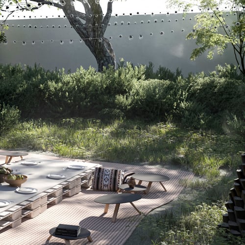 طاولة خدمة نابولي Nápolyi-c (سطح دائري)