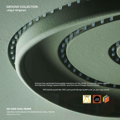 رأس دش مخفي مربع​ GRO302