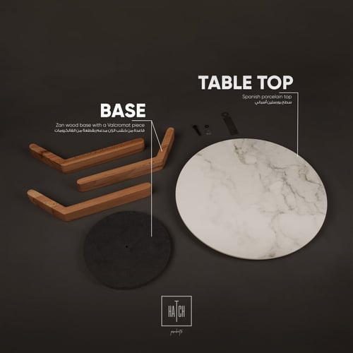 طاولة خدمة نابولي Nápolyi-c (سطح دائري)