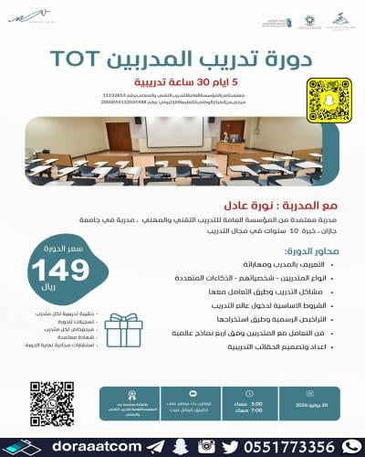 أون لاين | دورة تدريب المدربين TOT