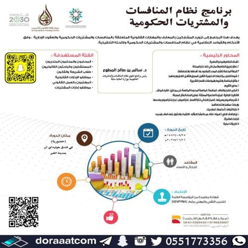 الخبر | دورة برنامج نظام المنافسات و المشتريات الح...