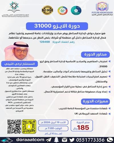 أون لاين | دورة الآيزو 31000