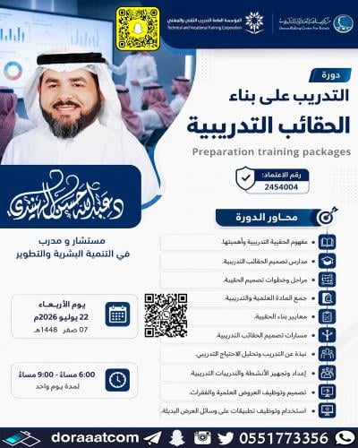 أون لاين | دورة التدريب على بناء الحقائب التدريبية