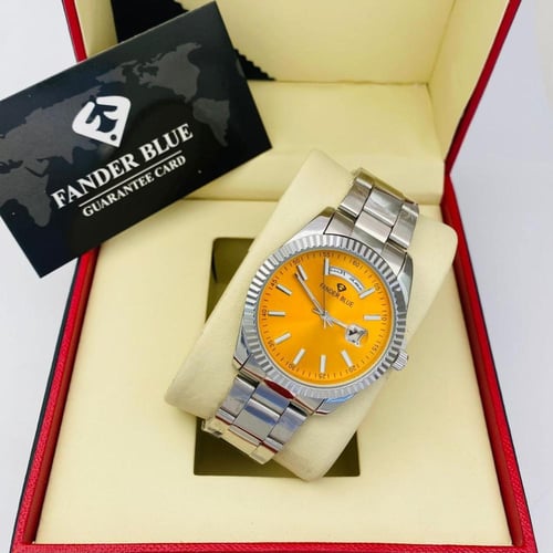 ساعة ماركة فندربلو رجالي استيل تاريخ و يوم