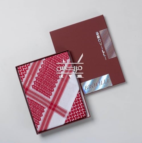 شماغ بروفيلي دم الغزال 2026 كلاسيك احمر