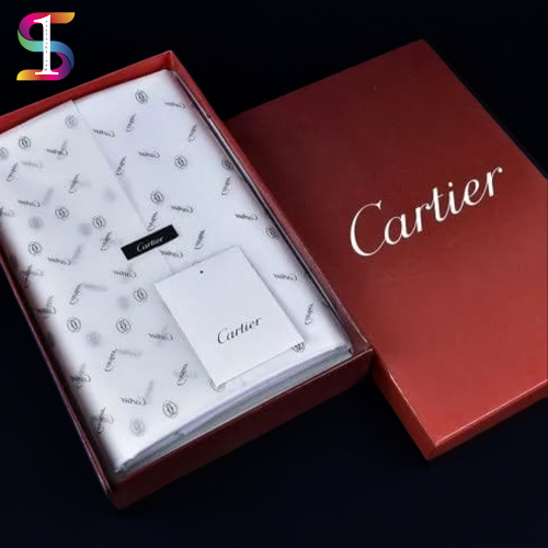 قماش كارتير صيفي ابيض ربع واقف ناعم