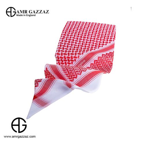 شماغ عمرو قزاز كلاسيك بلس احمر صناعة انجليزية