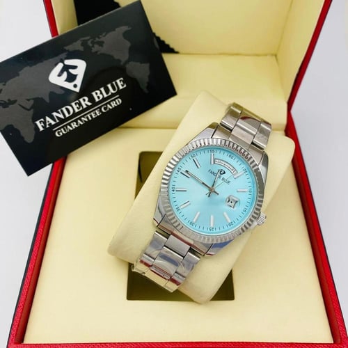 ساعة ماركة فندربلو رجالي استيل تاريخ و يوم