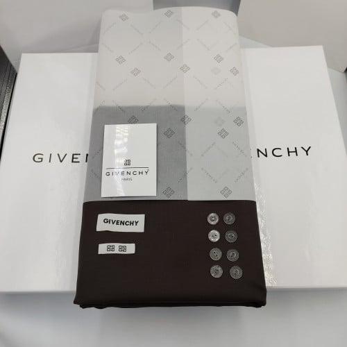 قماش جيفنشي صيفي لون بني غامق رقم 2058