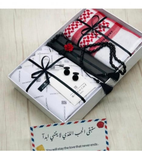 بكج هدية الحب : شماغ جفنشي العادي مع قماش جفنشي مع...