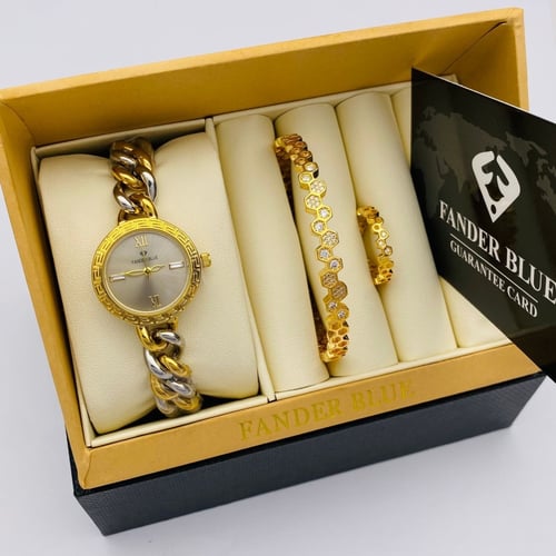 طقم ساعة نسائي وسوارة ماركة فندربلو 2026