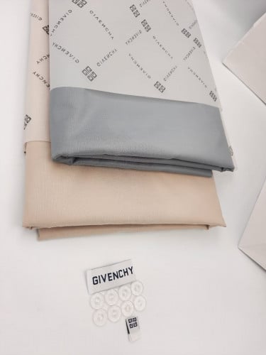 قطعتين قماش جيفنشي صيفي لون رمادي و بيج فاتح
